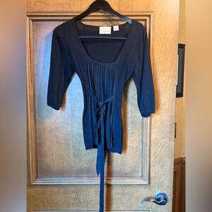 Guinevere Black Pleated Blouse